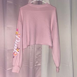 PINK long sleeve crop top